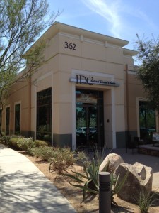 Outside office building